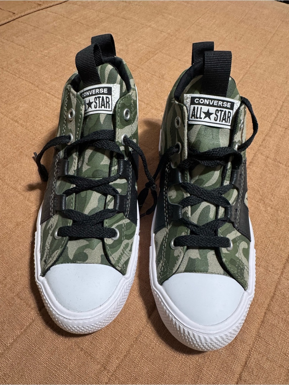 Converse Kids Green Camo High-Top Sneakers